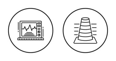 Poller und ekg Monitor Symbol vektor