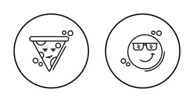 Pizza und cool Symbol vektor