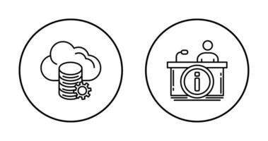 Wolke Daten und Information Schreibtisch Symbol vektor