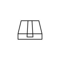 eingewickelt klein Box minimalistisch Gliederung Symbol zum Geschäfte und Shops. perfekt zum Netz Websites, Bücher, Shops, Geschäfte. editierbar Schlaganfall im minimalistisch Gliederung Stil vektor