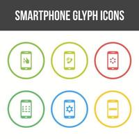 Smartphone- und mobile Apps-Vektor-Icon-Set vektor