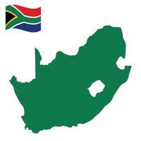 Karte von Süd Afrika mit National Flagge vektor