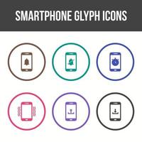 Smartphone- und mobile Apps-Vektor-Icon-Set vektor