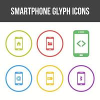 Smartphone- und mobile Apps-Vektor-Icon-Set vektor