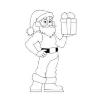nett und Süss Santa Klaus, das Main Charakter von das Neu Jahr Feiertage. Färbung Stil vektor