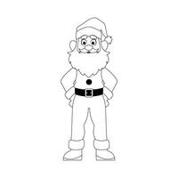 nett und Süss Santa Klaus, das Main Charakter von das Neu Jahr Feiertage. Färbung Stil vektor