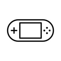 bärbar video spel trösta, gaming enhet ikon i linje stil design isolerat på vit bakgrund. redigerbar stroke. vektor