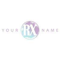 rx Initiale Logo Aquarell Vektor Design