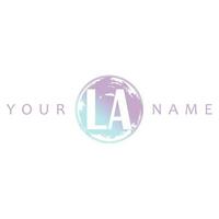 la Initiale Logo Aquarell Vektor Design