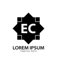 brev ec logotyp. e c. ec logotyp design vektor illustration för kreativ företag, företag, industri. proffs vektor