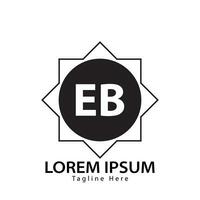 brev eb logotyp. e b. eb logotyp design vektor illustration för kreativ företag, företag, industri. proffs vektor