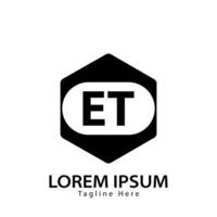 brev et logotyp. e t. et logotyp design vektor illustration för kreativ företag, företag, industri. proffs vektor