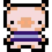 gris tecknad serie ikon i pixel stil vektor