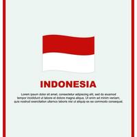 Indonesien Flagge Hintergrund Design Vorlage. Indonesien Unabhängigkeit Tag Banner Sozial Medien Post. Indonesien Karikatur vektor