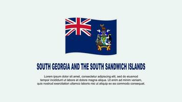 Süd Georgia und das Süd Sandwich Inseln Flagge abstrakt Hintergrund Design Vorlage. Unabhängigkeit Tag Banner Sozial Medien Vektor Illustration. Hintergrund