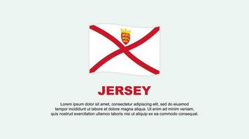 Jersey Flagge abstrakt Hintergrund Design Vorlage. Jersey Unabhängigkeit Tag Banner Sozial Medien Vektor Illustration. Jersey Hintergrund