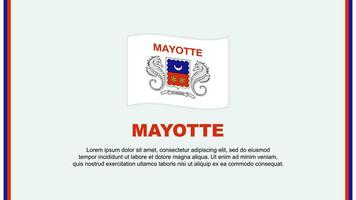 Mayotte Flagge abstrakt Hintergrund Design Vorlage. Mayotte Karikatur vektor