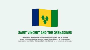Heilige Vincent und das Grenadinen Flagge abstrakt Hintergrund Design Vorlage. Heilige Vincent und das Grenadinen Unabhängigkeit Tag Banner Sozial Medien Vektor Illustration. Hintergrund