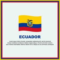 ecuador flagga bakgrund design mall. ecuador oberoende dag baner social media posta. ecuador baner vektor