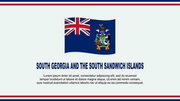 Süd Georgia und das Süd Sandwich Inseln Flagge abstrakt Hintergrund Design Vorlage. Unabhängigkeit Tag Banner Sozial Medien Vektor Illustration. Design