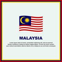 malaysia flagga bakgrund design mall. malaysia oberoende dag baner social media posta. malaysia baner vektor