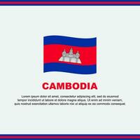 Kambodscha Flagge Hintergrund Design Vorlage. Kambodscha Unabhängigkeit Tag Banner Sozial Medien Post. Kambodscha Design vektor