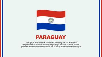 paraguay flagga abstrakt bakgrund design mall. paraguay oberoende dag baner social media vektor illustration. paraguay tecknad serie
