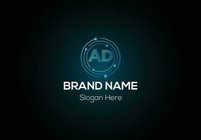 abstrakter Werbebrief modernes Anfangsbuchstaben-Logo-Design vektor