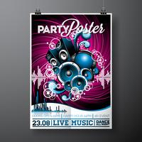 Party-Flyer-Design vektor