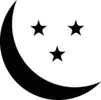 Mond und Star Vektor Symbol Design Illustration