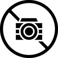 keine Kamera-Vektor-Icon-Design-Illustration vektor