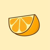 apelsin frukt isolerad vektor illustration med disposition tecknad stil