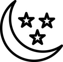 Mond und Star Vektor Symbol Design Illustration