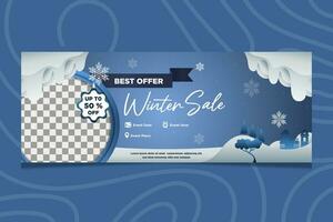 Banner Vorlage Winter Der Umsatz exklusiv Design vektor