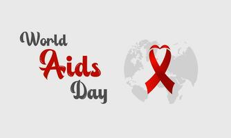 Welt AIDS Tag Bewusstsein Hintergrund rot Banner Band und global Unterstützung Vektor Illustration. Hintergrund, Banner, Karte, Poster Design.
