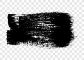 svart grunge borsta stroke. målad bläck smeta. bläck fläck isolerat på bakgrund. vektor illustration
