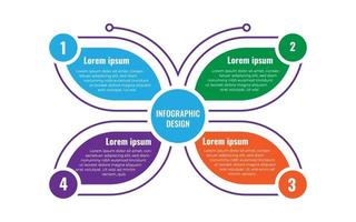 4 steg infographics diagram designelement. för datapresentation. vektor