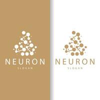 Neuron Logo, Neuron Nerv oder Seetang Vektor abstrakt Molekül Design, Vorlage Illustration