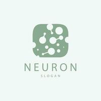 Neuron Logo, Neuron Nerv oder Seetang Vektor abstrakt Molekül Design, Vorlage Illustration