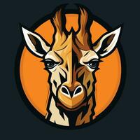 Sport Logo von ein Giraffe vektor