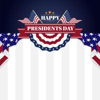 Happy Presidents Day Banner bakgrund och hälsningskort. Vektor illustration