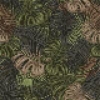 camo Muster mit tropisch Blätter. Pixel bewirken vektor