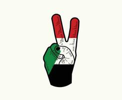 sudan flagga emblem hand design mitten öst Land abstrakt symbol vektor illustration