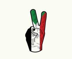 sudan emblem hand flagga design mitten öst Land abstrakt symbol vektor illustration