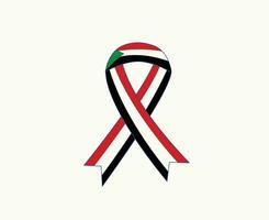 Sudan Band Flagge Symbol Mitte Osten Land Symbol Vektor Illustration abstrakt Design Element