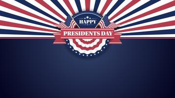 Happy Presidents Day Banner bakgrund och hälsningskort. Vektor illustration