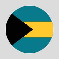 Bahamas flagga vektor ikon design. Bahamas cirkel flagga. runda av Bahamas flagga.