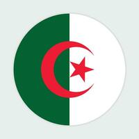 algeriet flagga vektor ikon design. algeriet cirkel flagga. runda av algeriet flagga.