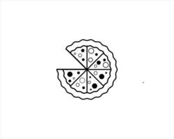 Pizza Symbol modern Vektor Stil. Vektor isoliert Illustration