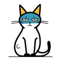 süß Katze mit Blau Augen. Vektor Illustration von ein Katze.